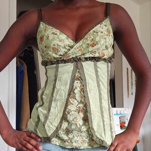 Y2k Vintage Lace Fairycore Babydoll Cami